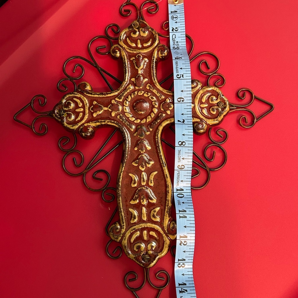Decorative Metal Wall Cross - Picture 3 of 5